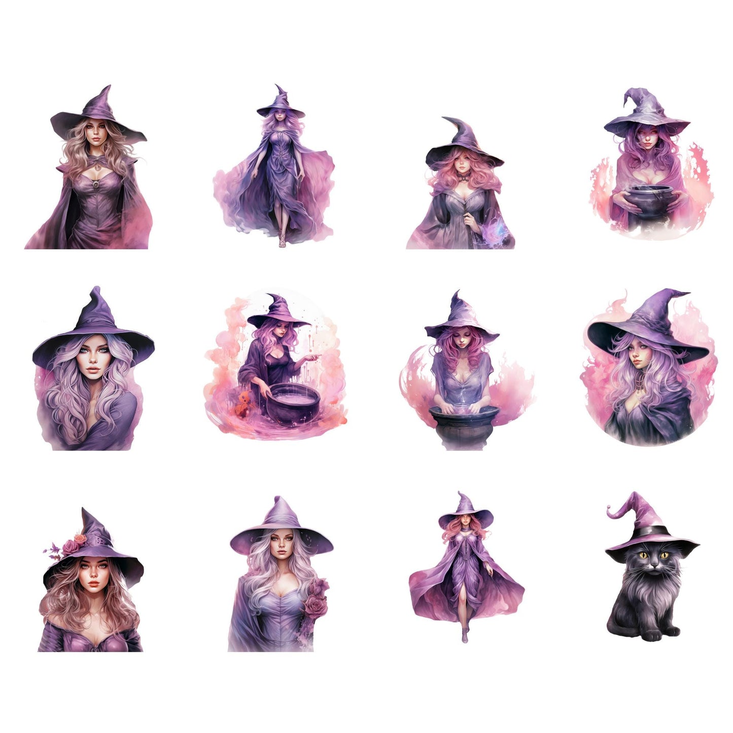 Pastel Witch Clipart