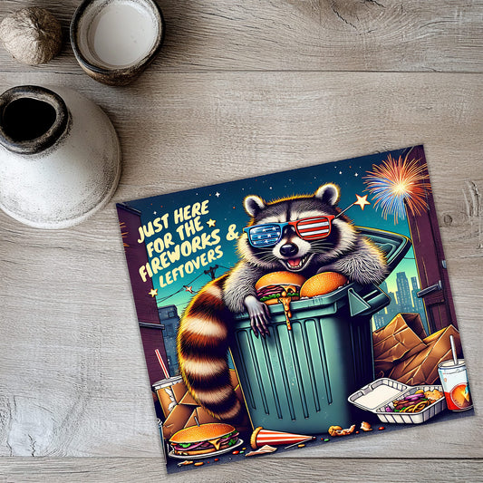 4th July Raccoon Tumbler Wrap