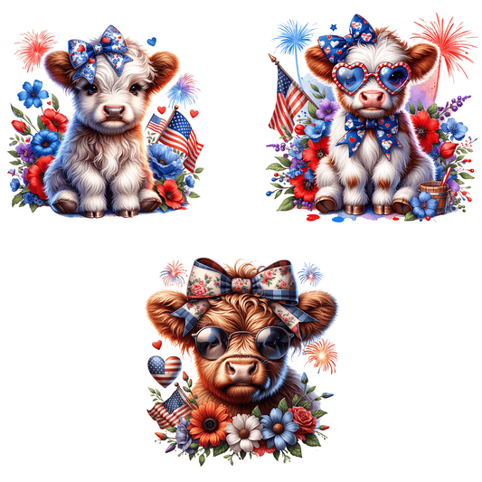 a set of three pictures of a cow wearing sunglasses
