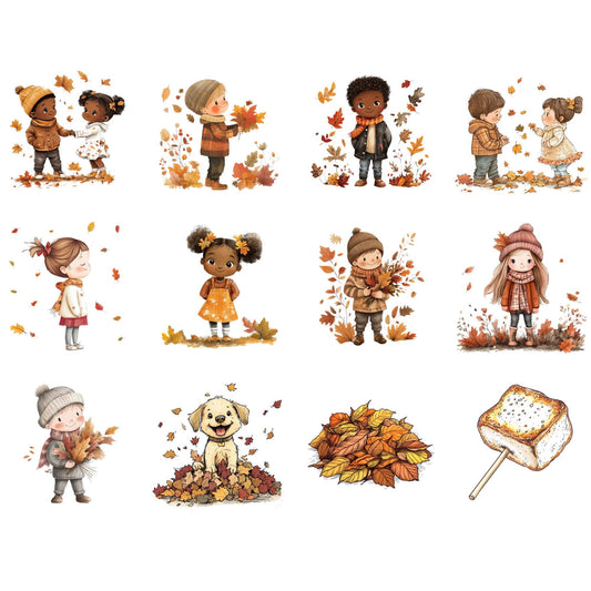 Autumn Play time clipart