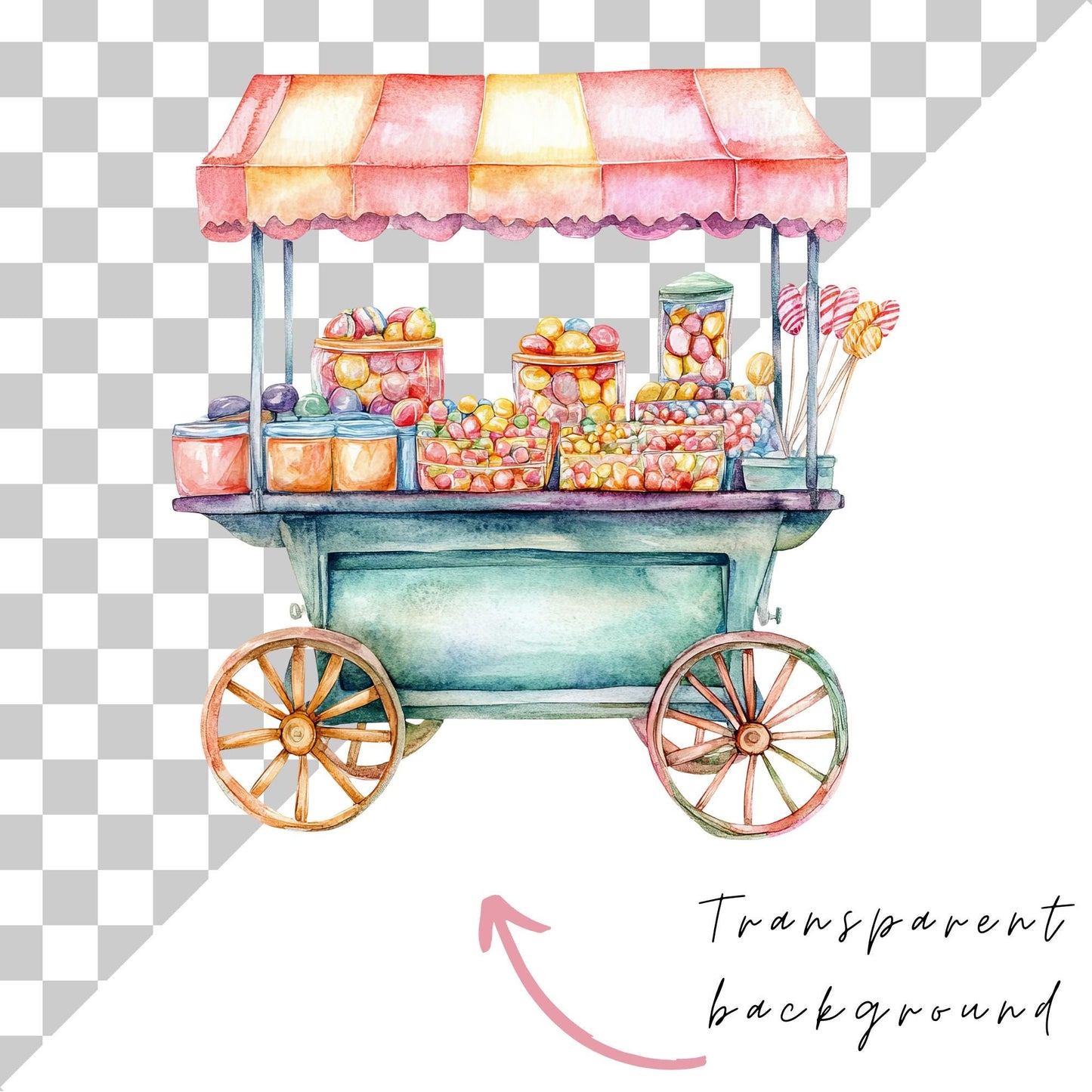 Candy Cart Clipart