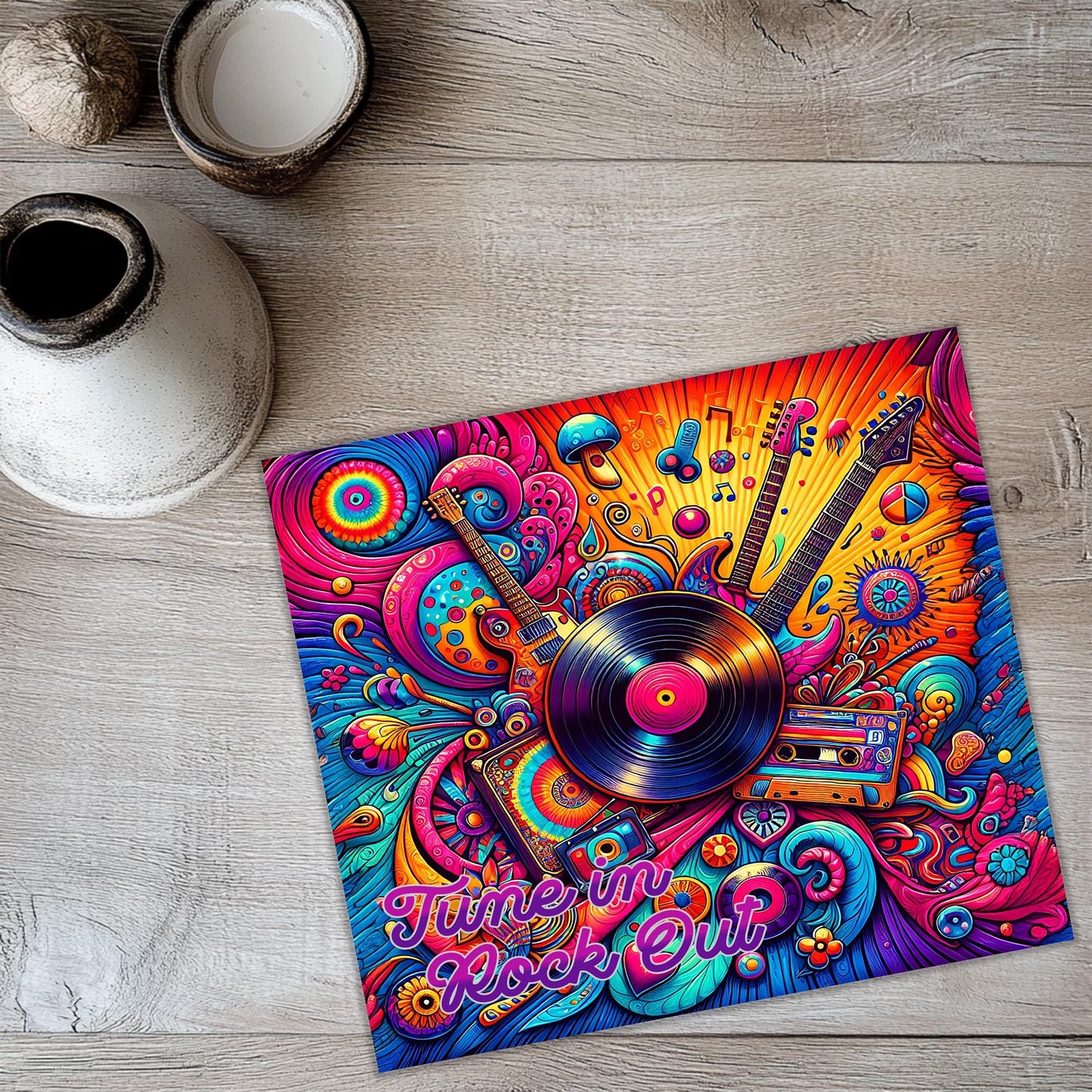 a picture of a record on a table