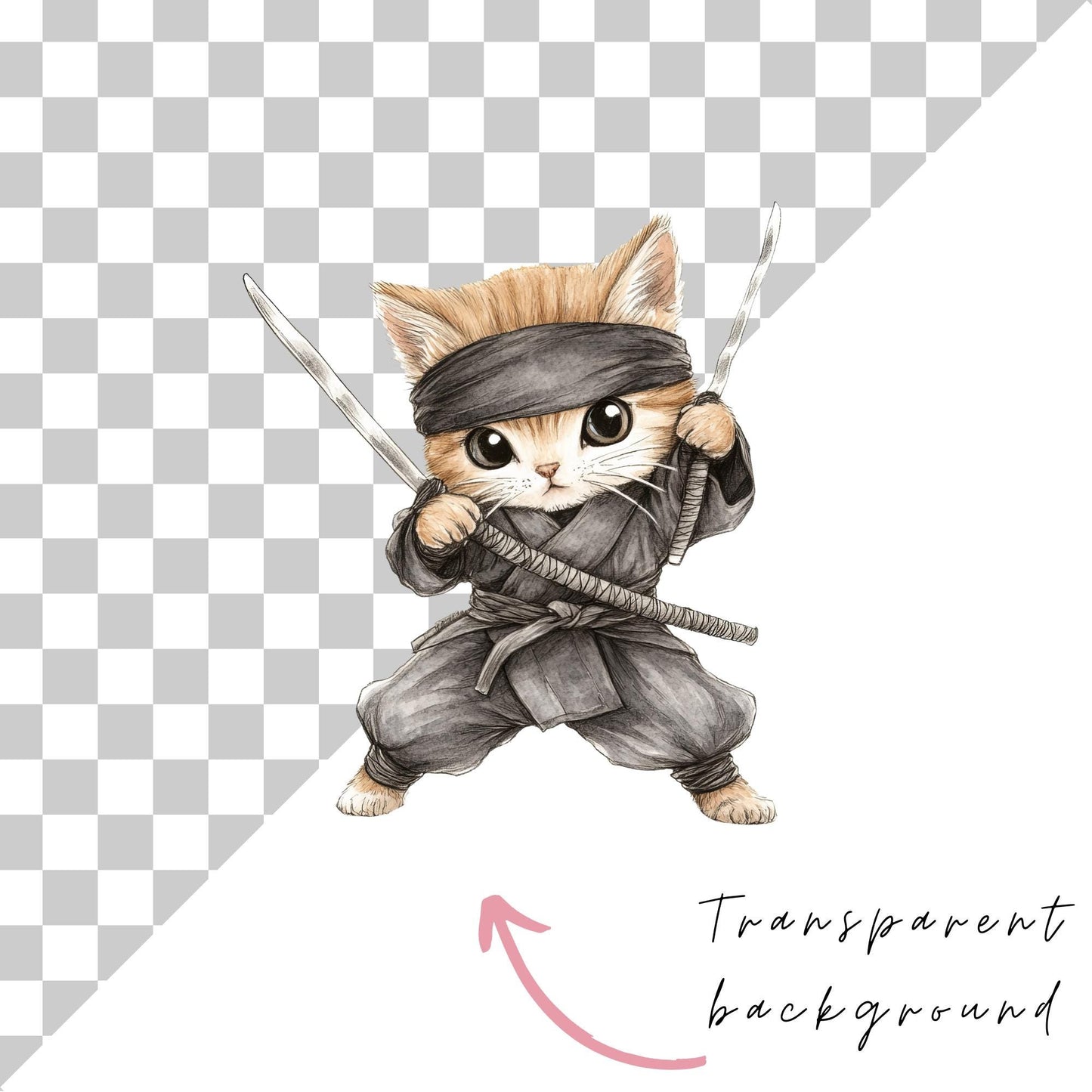 Ninja Cat Clipart