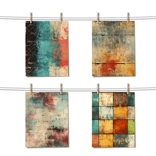 Grunge distressed effect digital papers