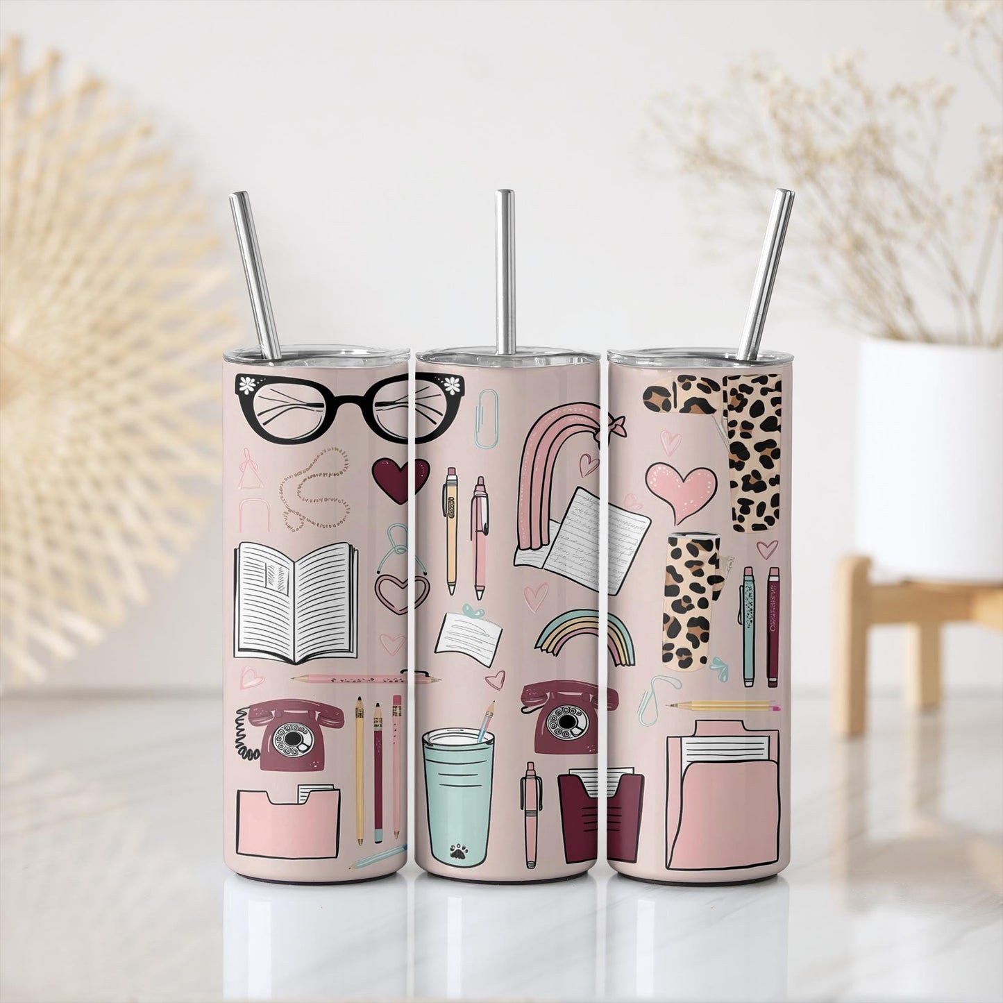 a couple of cups that are sitting on a table