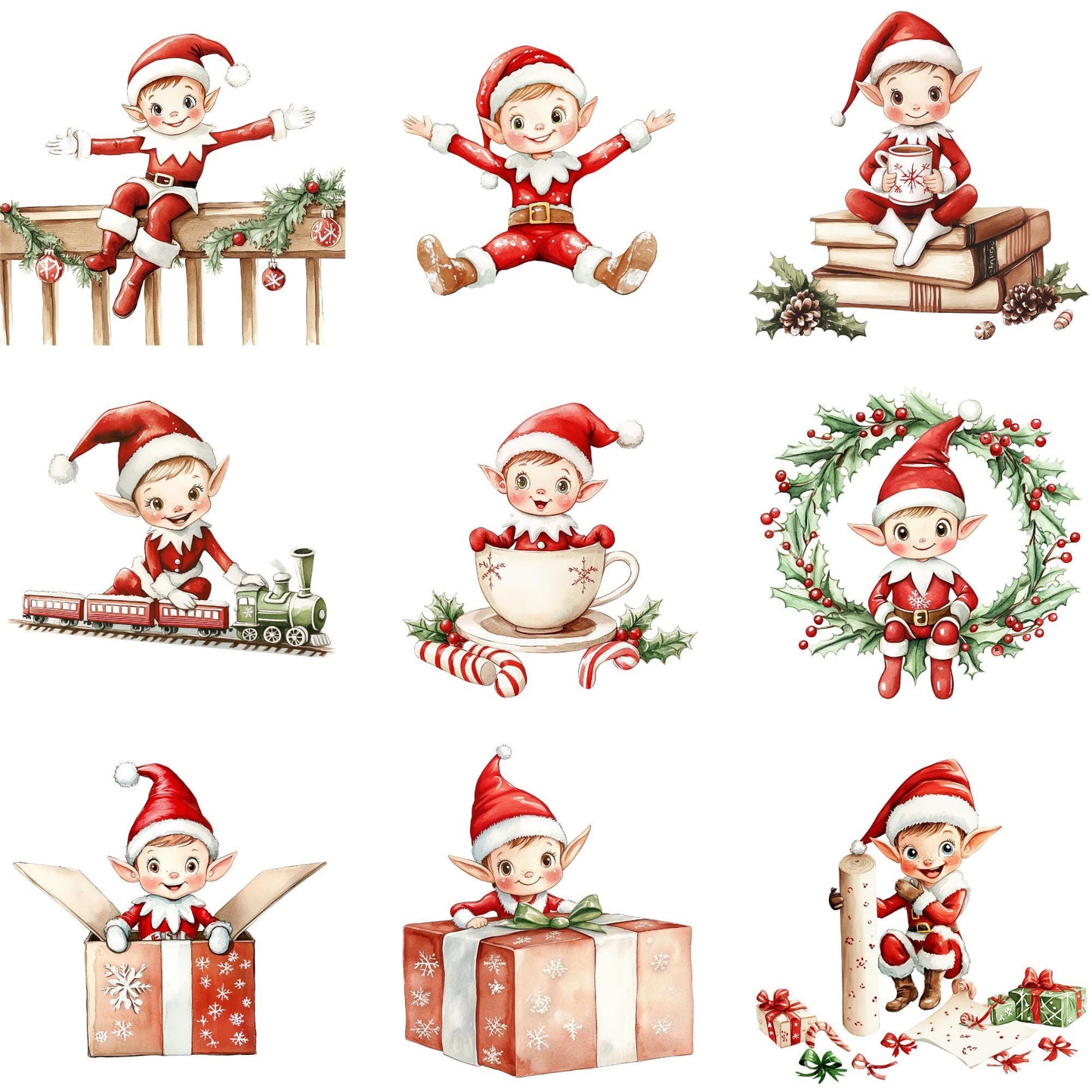 Naughty Christmas Elf Clipart