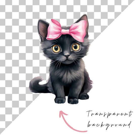 Coquette Kitty Clipart