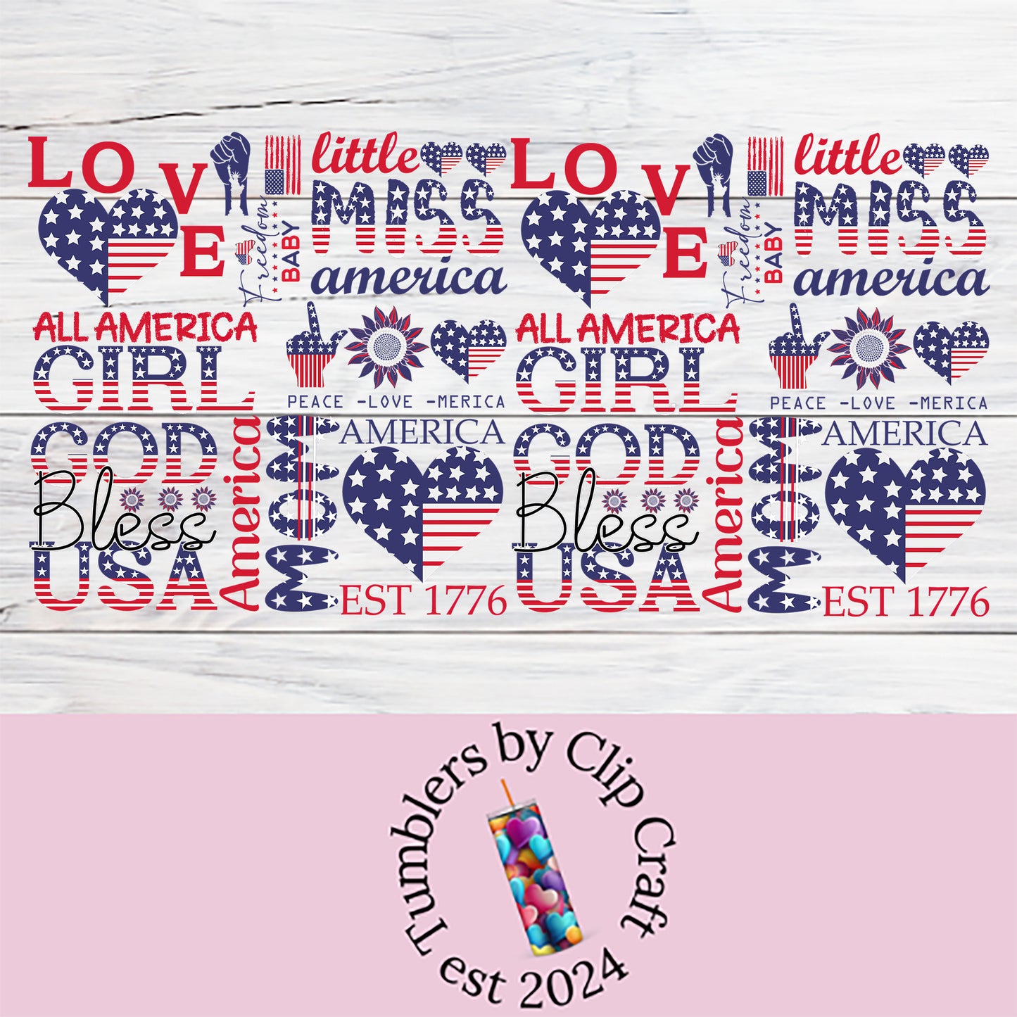 a wooden sign with the words love and american flags on it