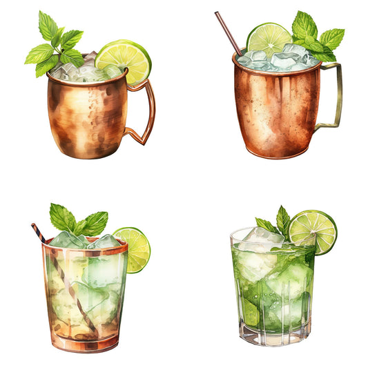 Moscow Mule Cocktail Clipart