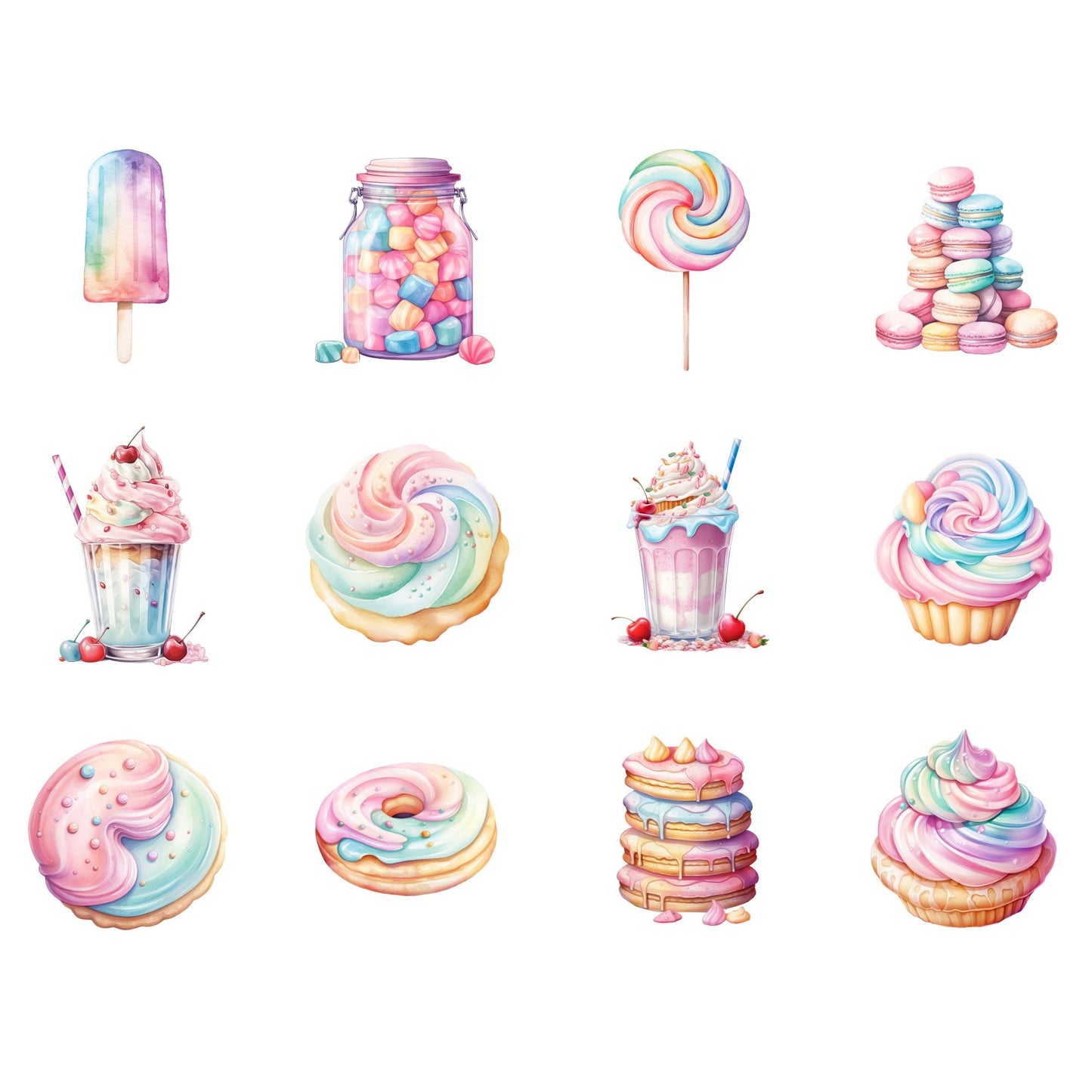 Pastel Candyland Clipart