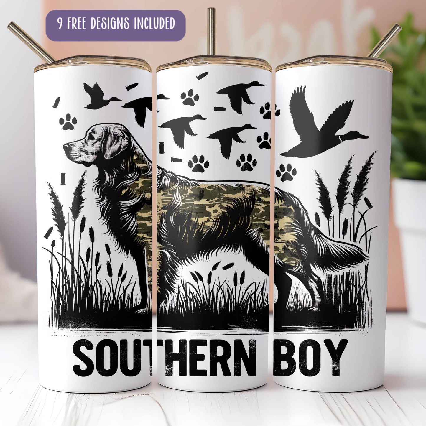 a set of three coffee mugs with a picture of a dog on them