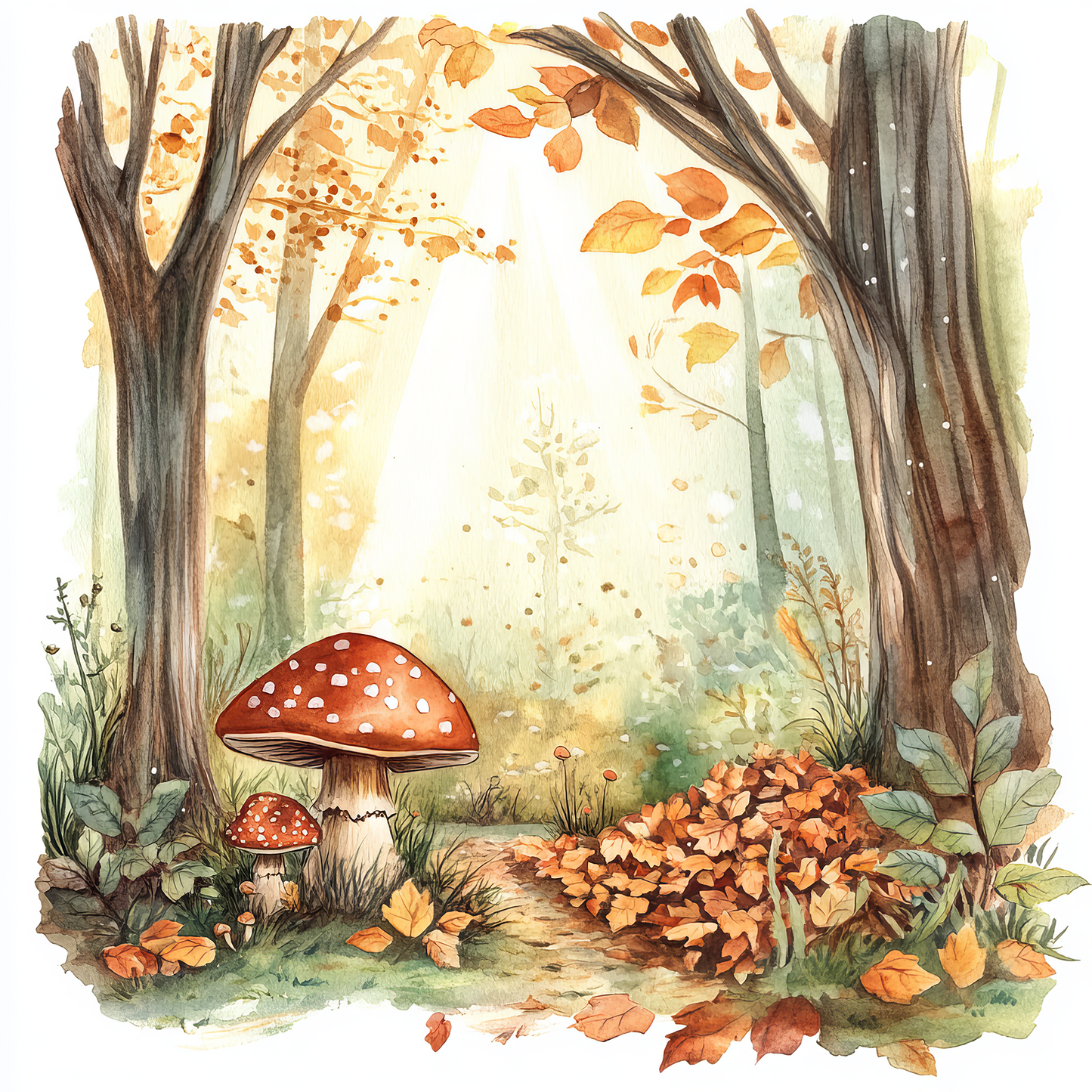 Fall Fairy Clipart PNG – Whimsical Autumn Fairies, Forest Elements & Magic Fairy Garden