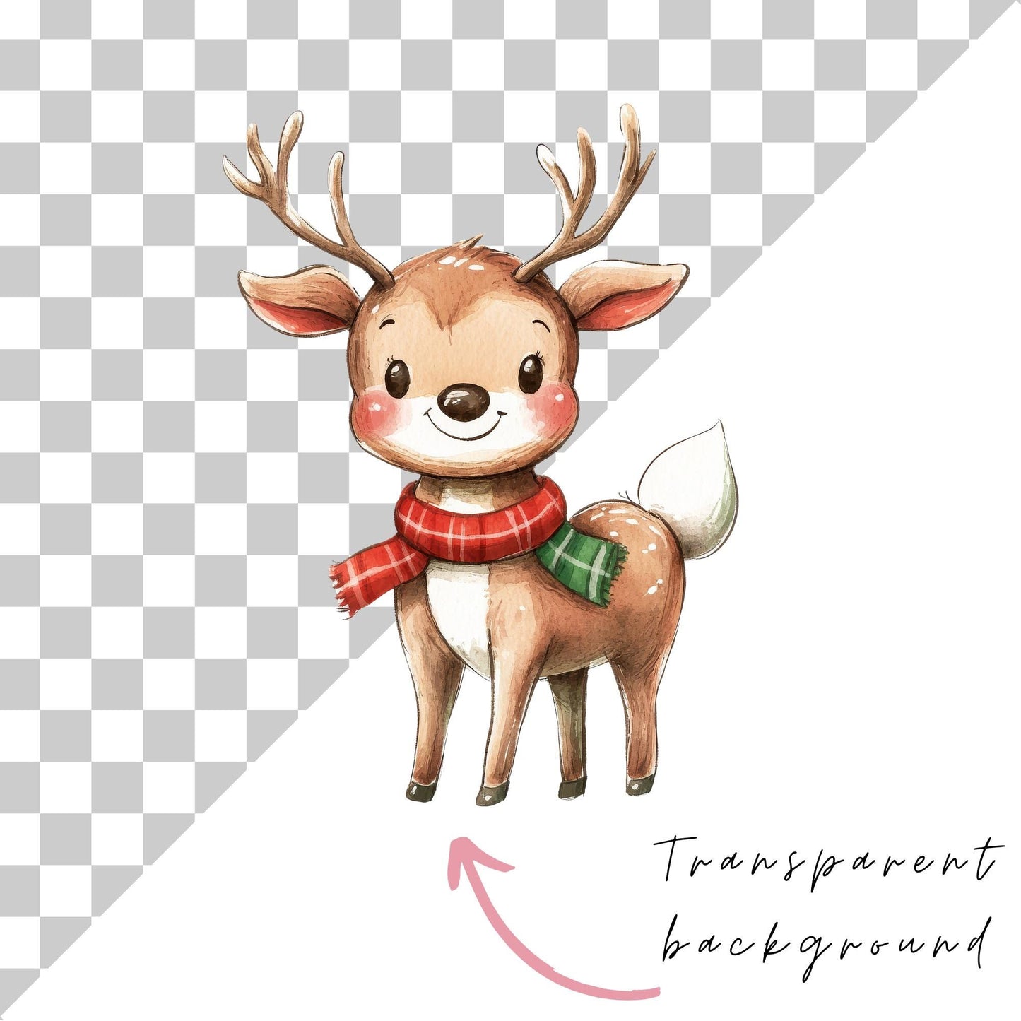 Cute Christmas Reindeer Clipart