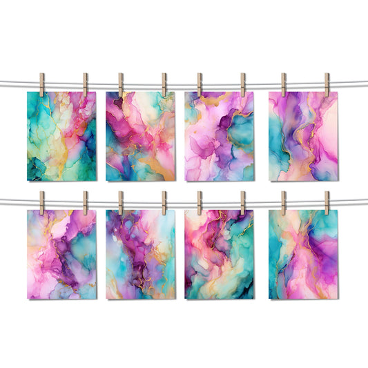 Mermaid Color Alcohol ink Texture Clipart