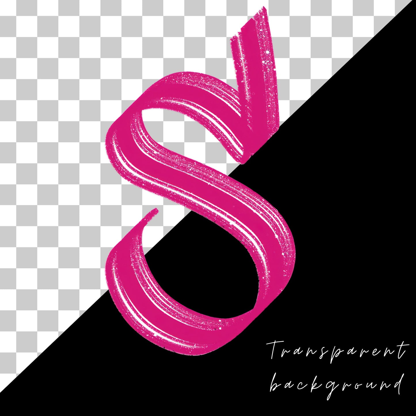 Hot Pink Graffiti Alphabet Clipart