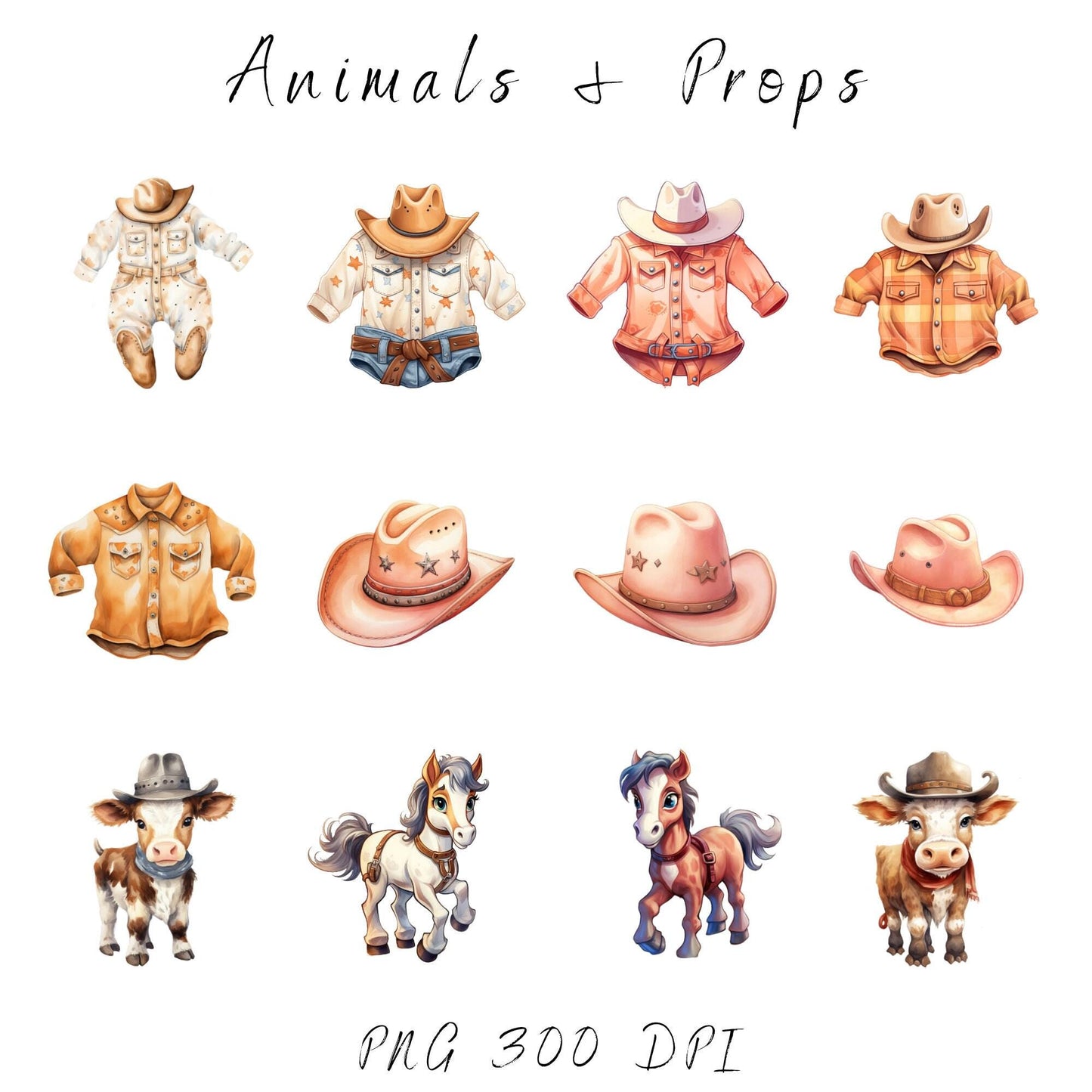 Cute Baby Cowgirl Clipart