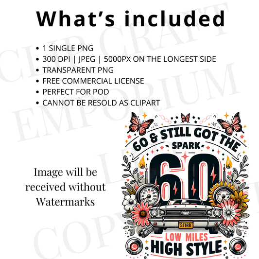 60th Birthday T-Shirt PNG Designs – Western Cowgirl Sublimation Bundle
