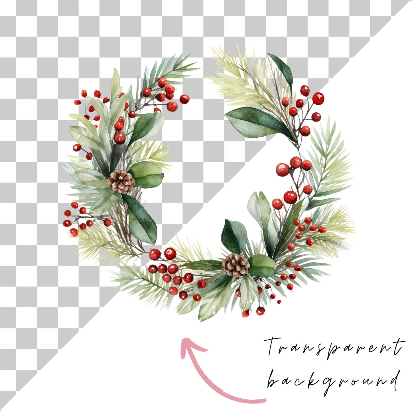 Festive Wreath Clipart