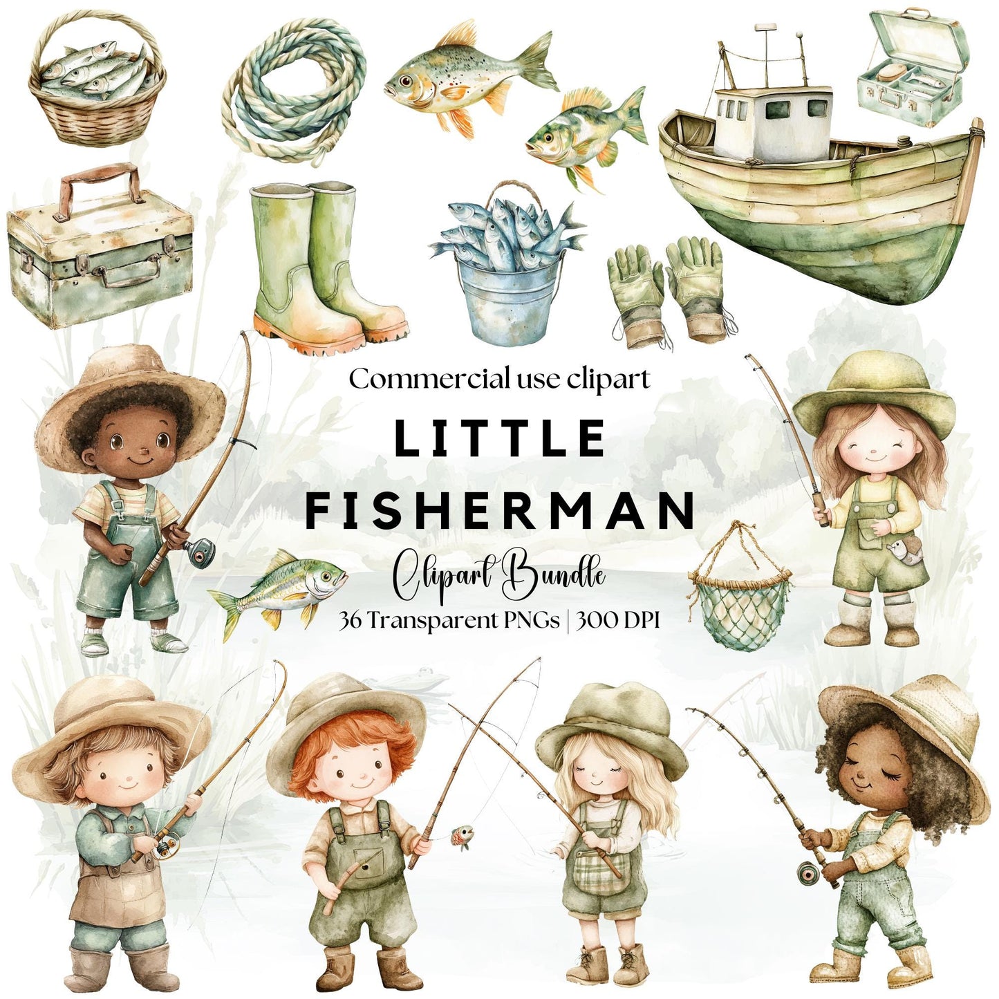 Little Fisherman PNG