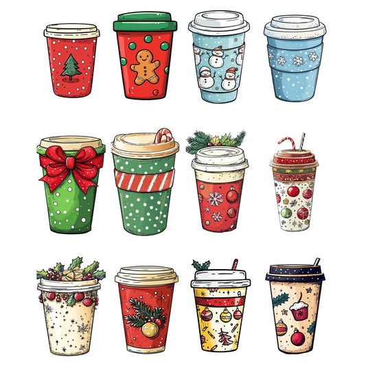 Christmas Coffee Cups Clipart