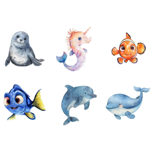 Watercolor Under the sea clipart