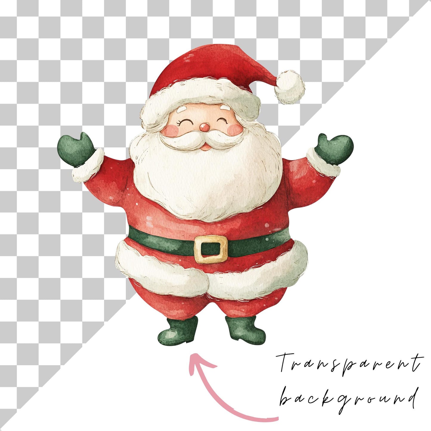 Scandi Santa Clipart