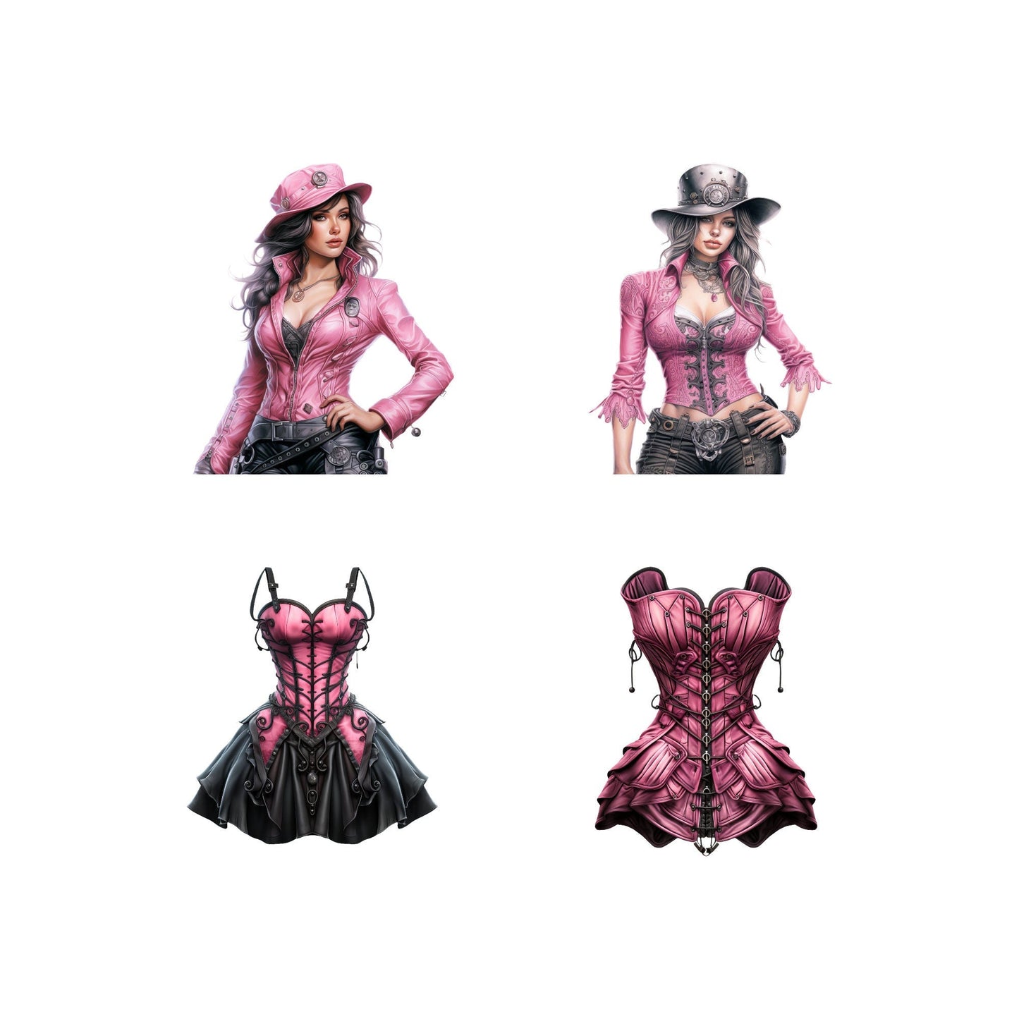 Steampunk Woman Clipart