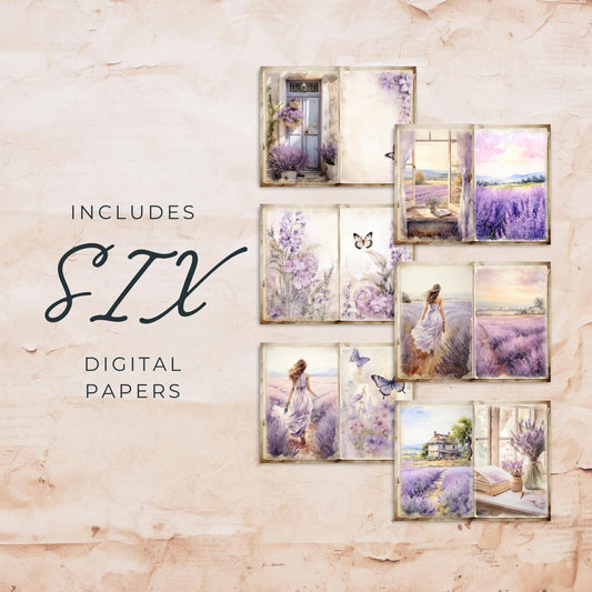 Lavender Haze Junk Journal Pages