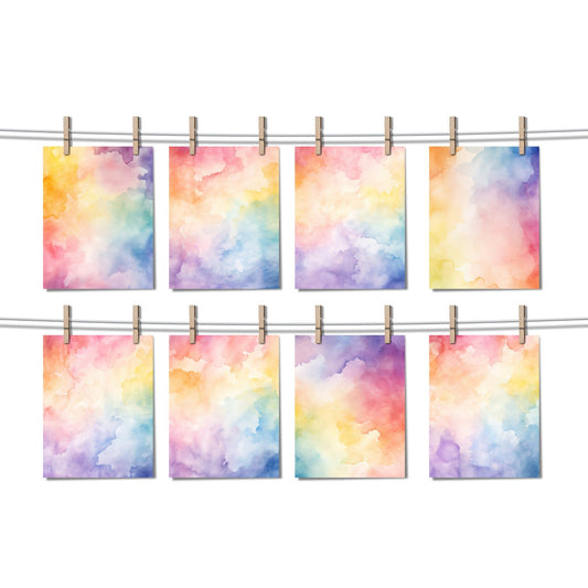 Rainbow Watercolor Texture clipart