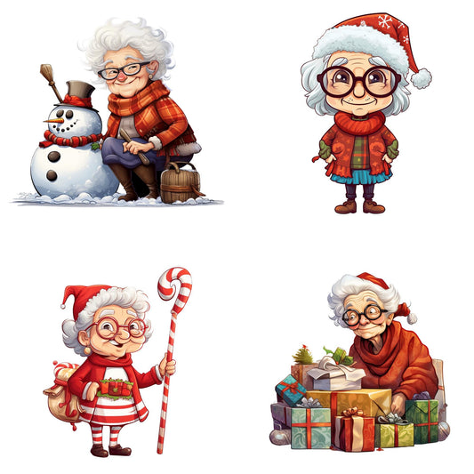 Quirky Old Ladies Clipart