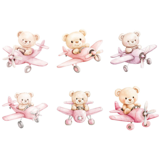 Pink Teddy Bear Fly Clipart