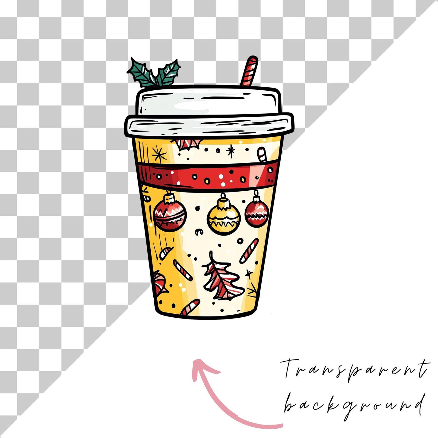 Christmas Coffee Cups Clipart