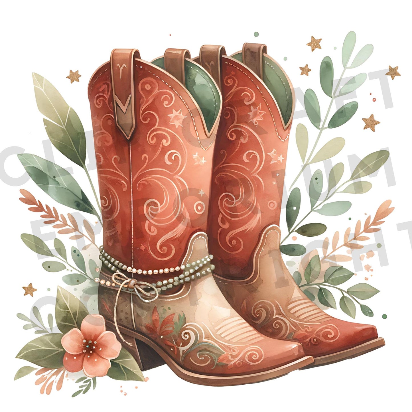 Boots and Pearls PNG