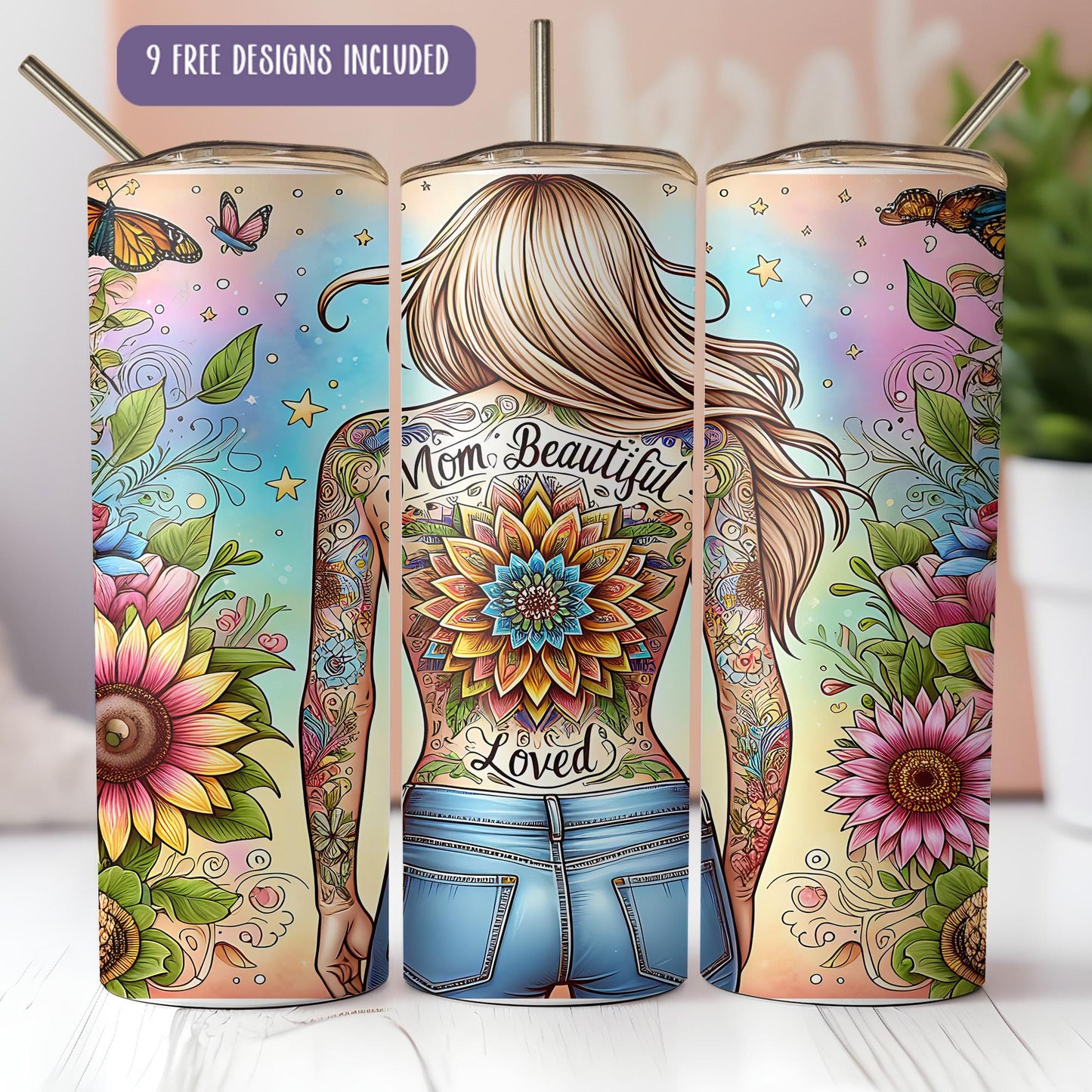 a picture of a woman with a tattoo on her back