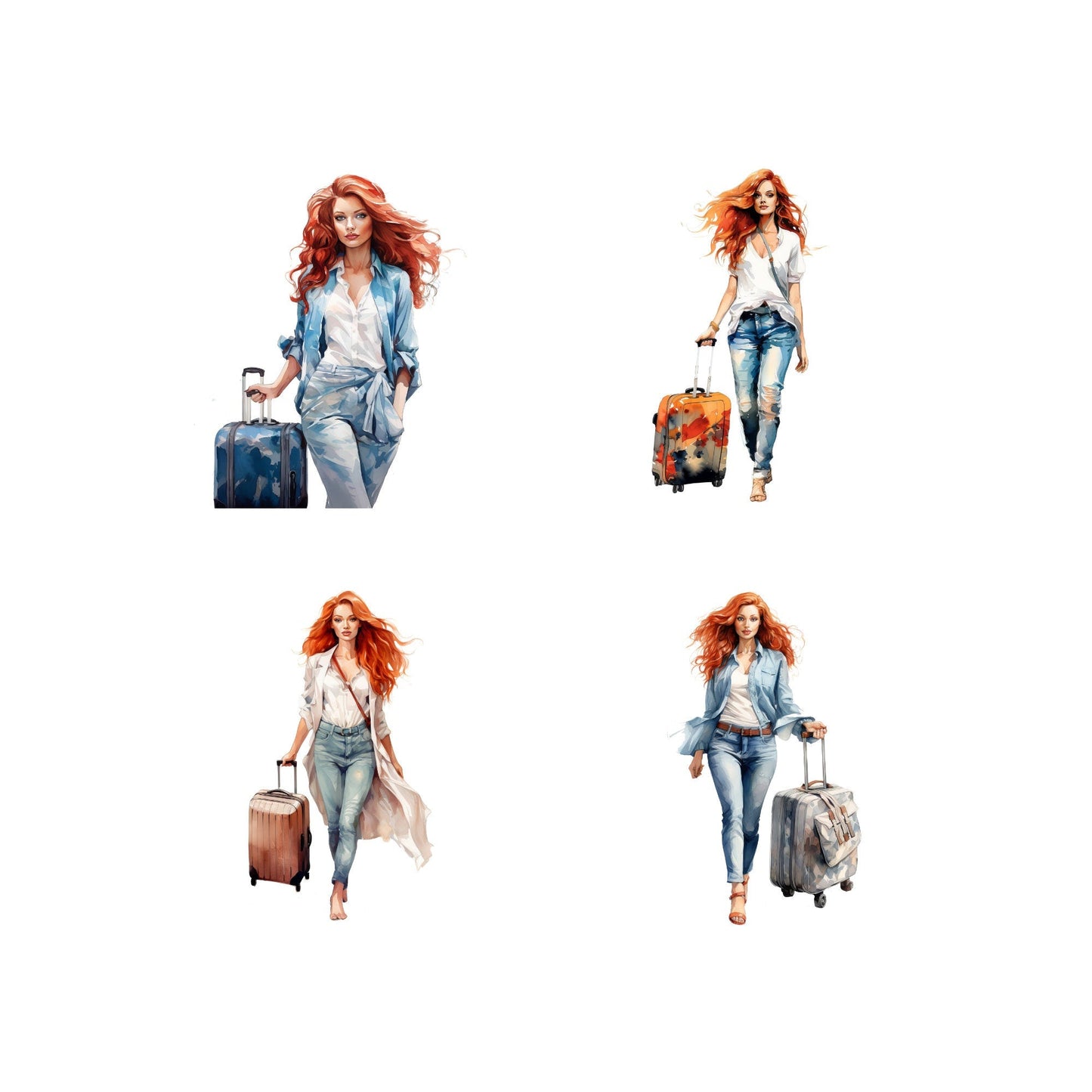 Girl with a suitcase