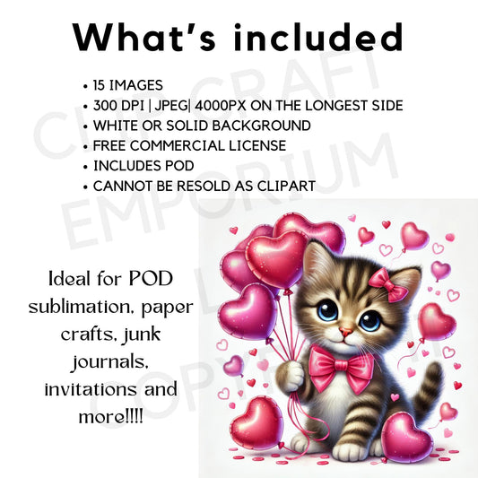 Valentines Cats Clipart