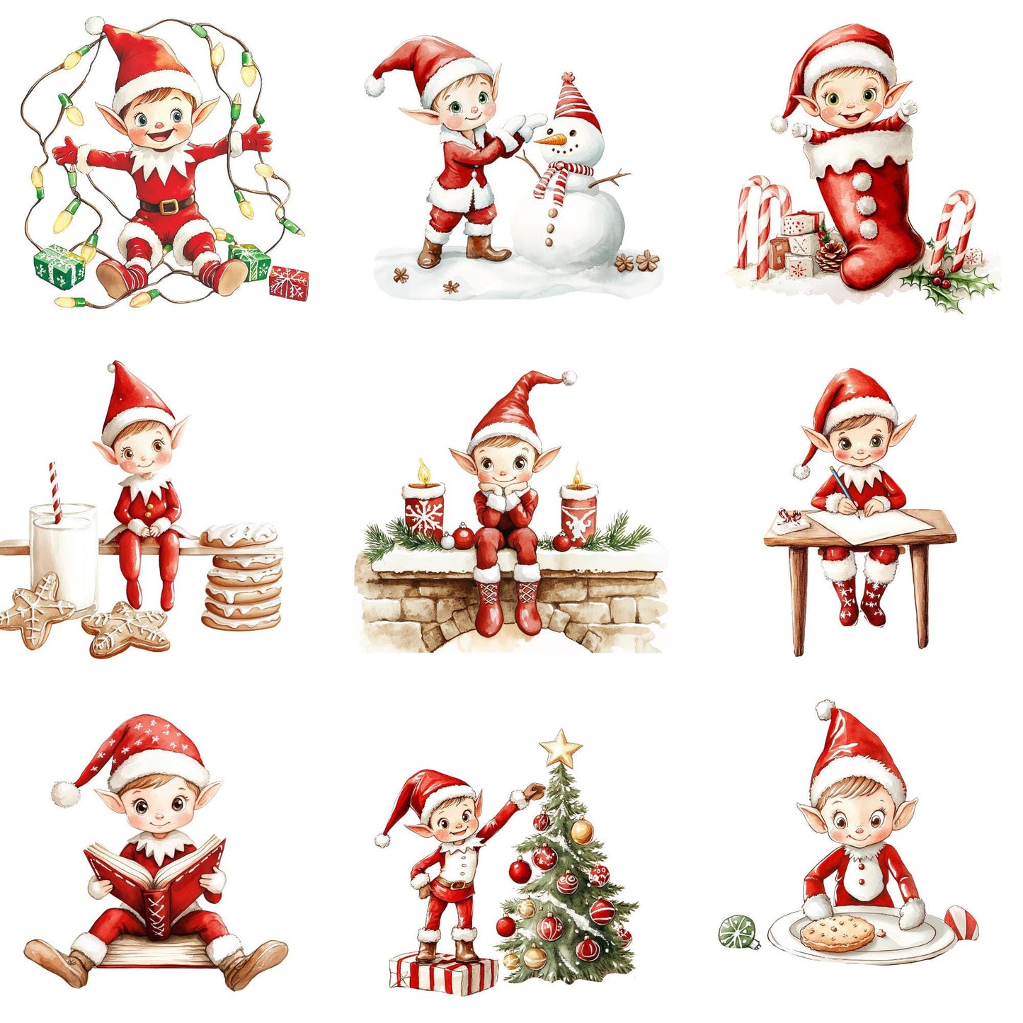 Naughty Christmas Elf Clipart