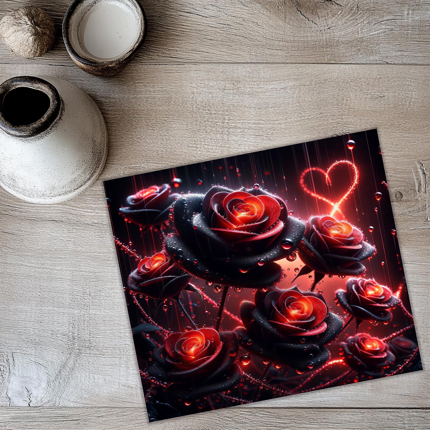 a picture of a bunch of roses on a table