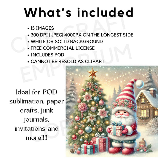 15 Christmas Gnome Clipart