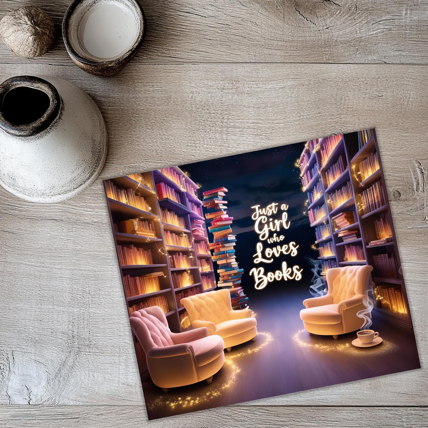 a picture of a book with a picture of a library