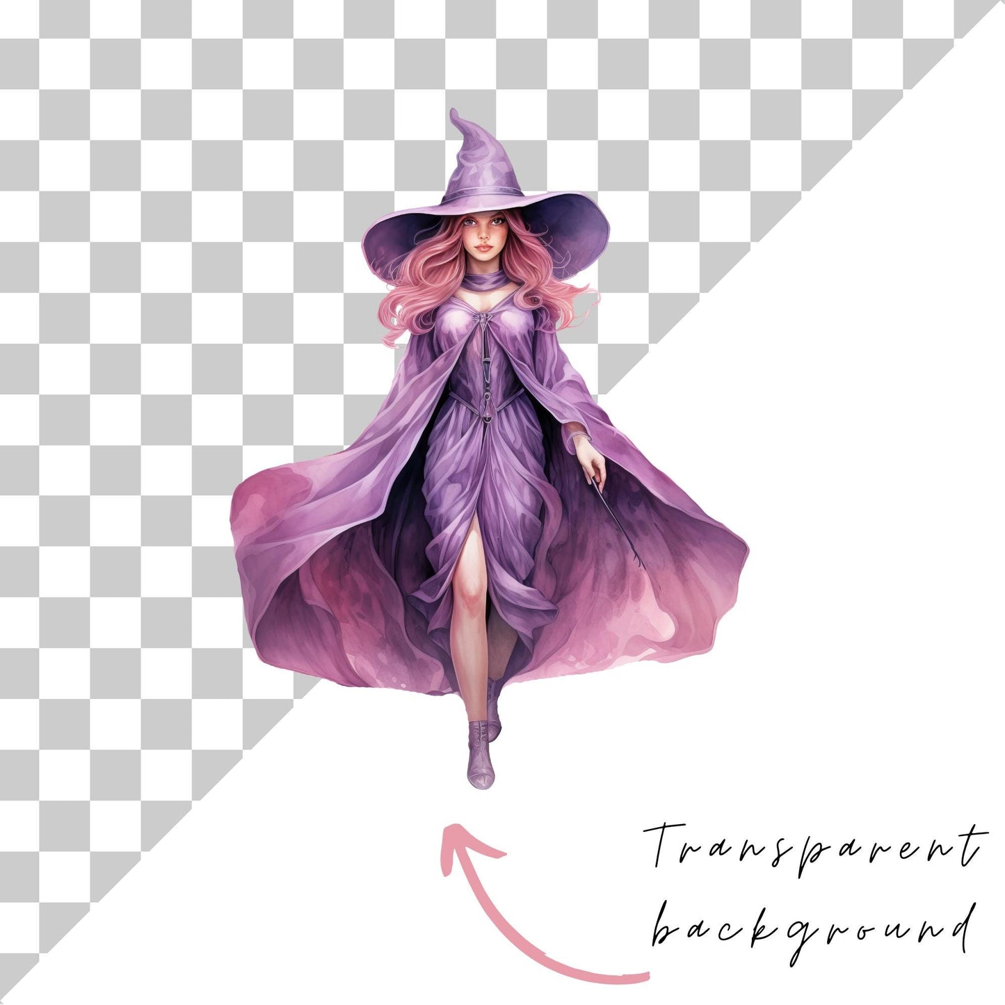 Pastel Witch Clipart