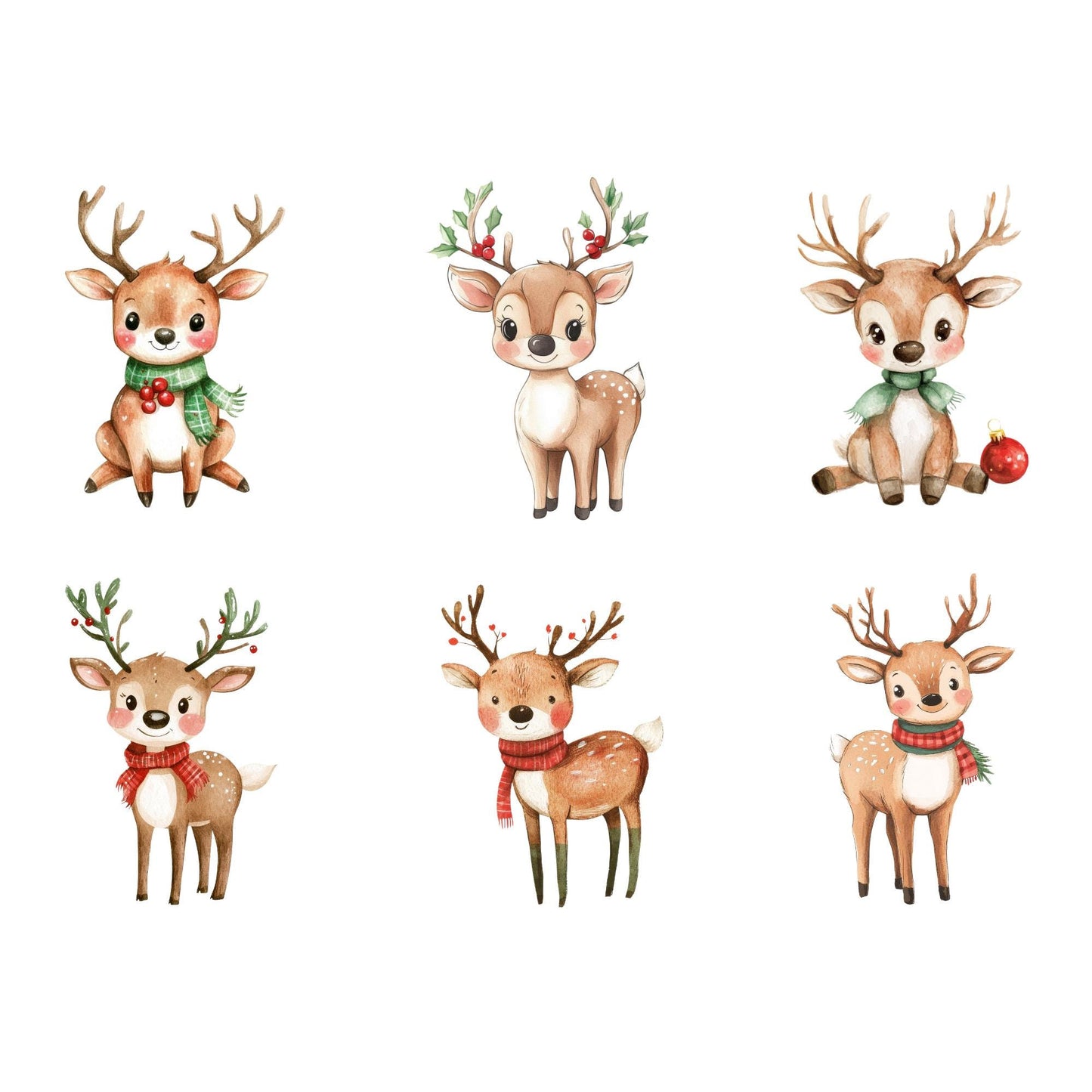 Cute Christmas Reindeer Clipart