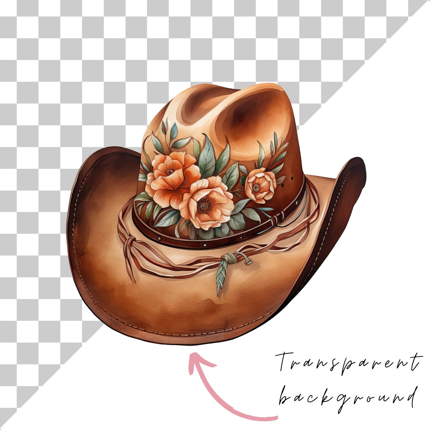 Watercolor Cowgirl Clipart