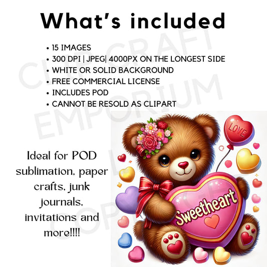 Valentines Teddy Bear Clipart