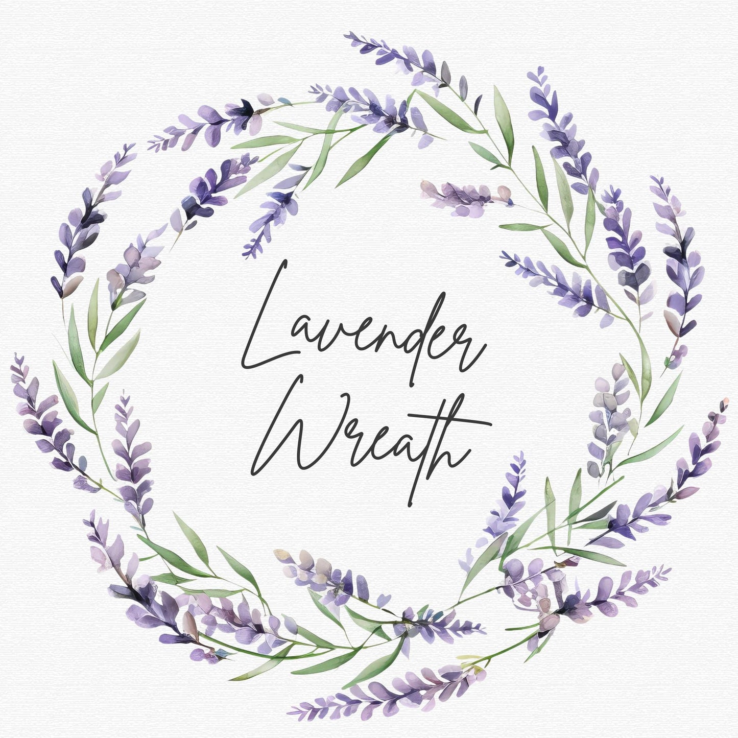 Lavender Wreath Clipart Single