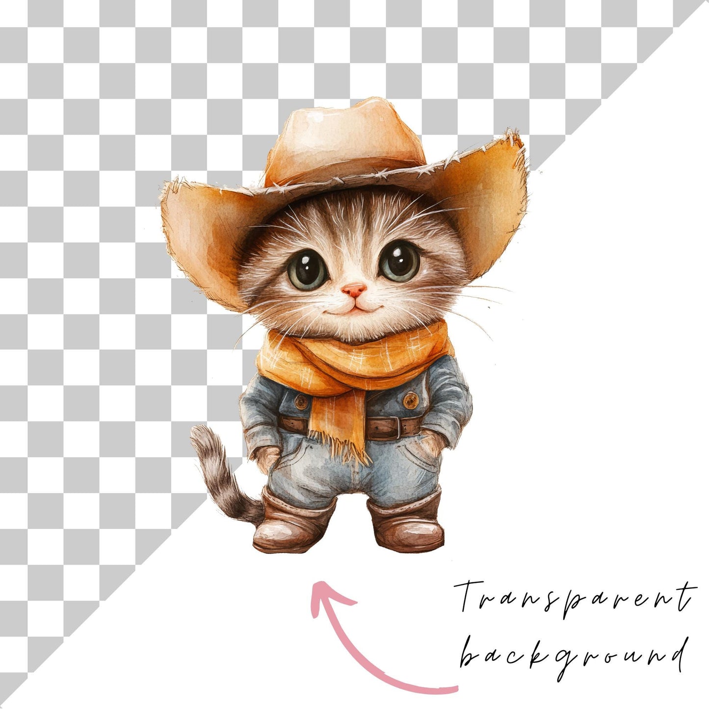Cowboy Cat Clipart