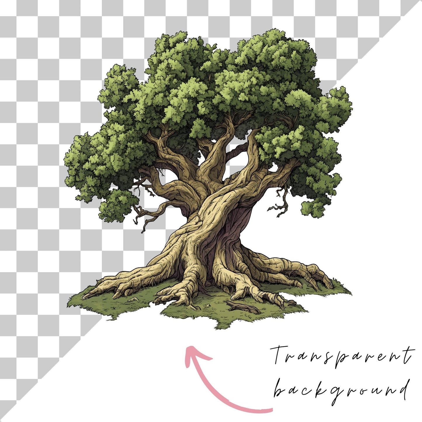 Tree With Roots Clipart