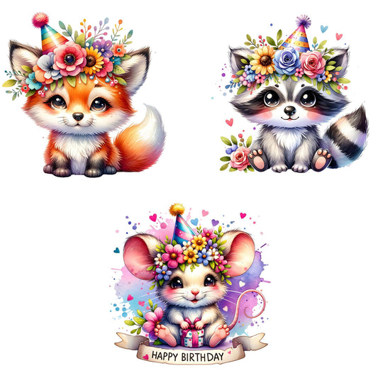 Cute Birthday Animal Clipart