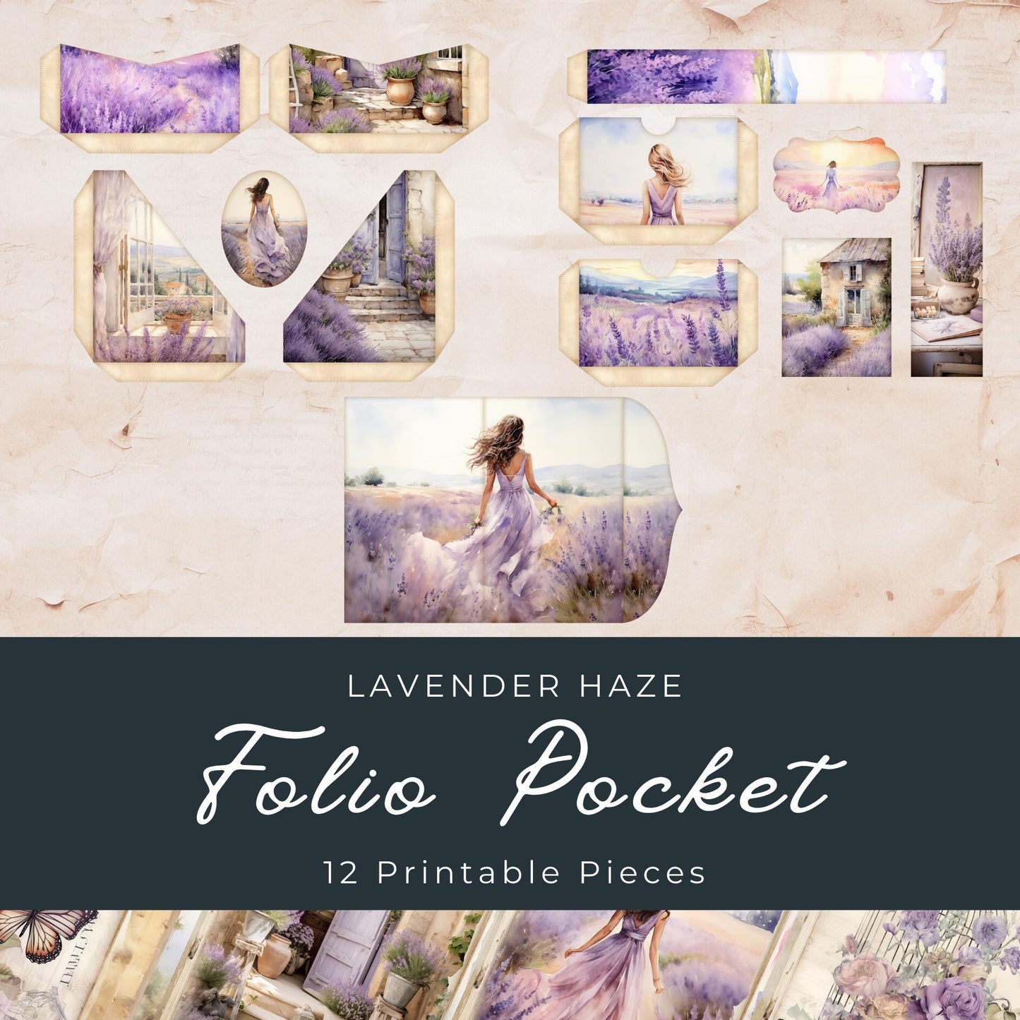 Lavender Haze Junk Journal Folio Pocket