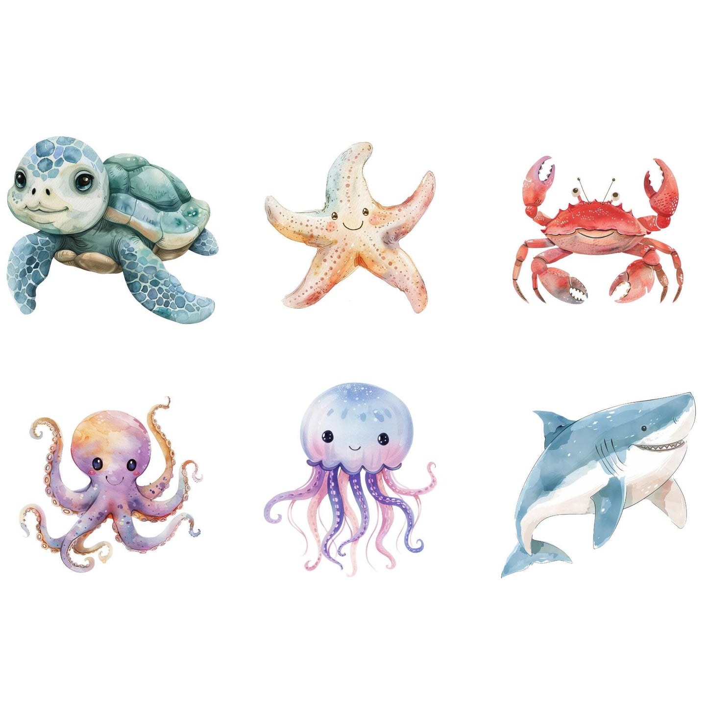 Watercolor Under the sea clipart